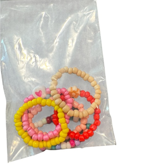 Colorful Beaded Rings Set - Picture 2 of 8